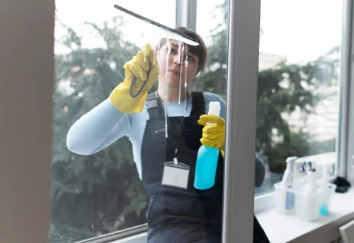 Nettoyage de vitres intérieures et extérieures à la Croix-Helléan
